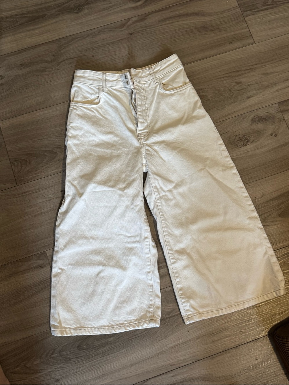 Zara cropped flare jeans